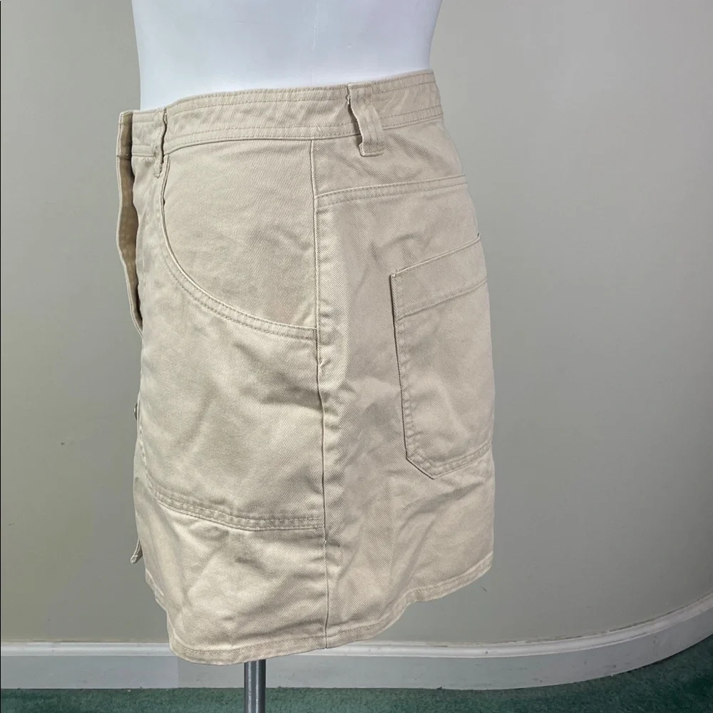 Old Navy Utility Mini Button Front Skirt Oak Branch